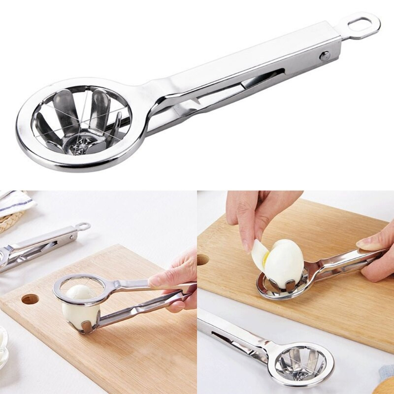 Šesťhranný lis na krájanie vajec, ozdobný konzervovaný nerezový krájač vajec, rozdeľovač, podporný nástroj na krájanie, domáca kuchyňa, pečenie