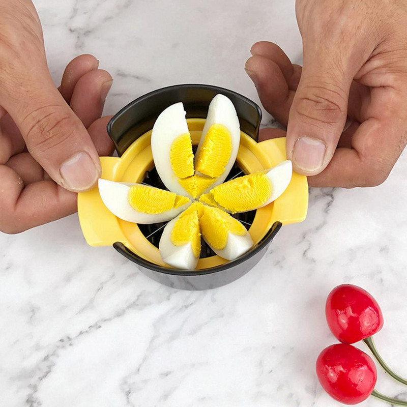Krájač vajec Praktický a široký sortiment Pohodlný krájač varených vajec 3 v 1 Kuchynský nástroj na varenie Kuchynské potreby