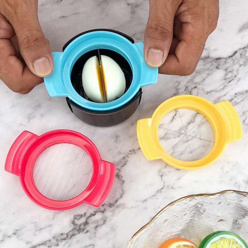 Kiaušinių pjaustytuvas Naudinga darbą taupanti rankena Patogi, lengvai valomi metaliniai laidai Dizaino kiaušinių pjaustyklės virtuvės reikmenys