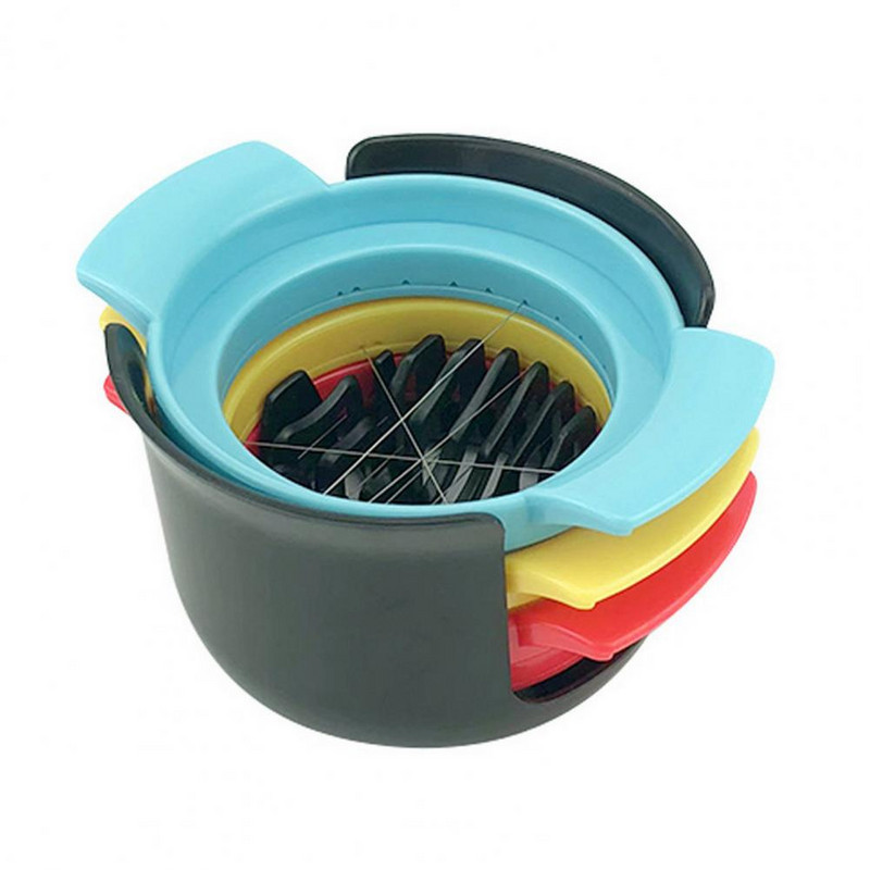 Kiaušinių pjaustytuvas Naudinga darbą taupanti rankena Patogi, lengvai valomi metaliniai laidai Dizaino kiaušinių pjaustyklės virtuvės reikmenys