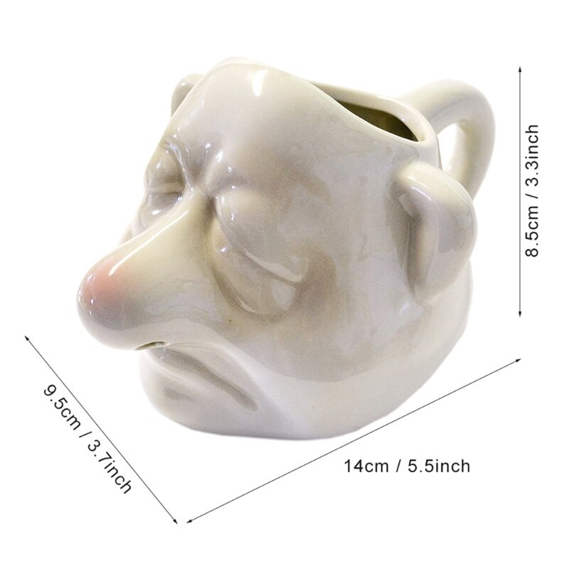 Juokingas nykštukas keramikinis kiaušinio trynio separatorius, rankinis kiaušinio baltymas, einantis iš nosies, kiaušinių atskyrimo įrankis Kūrybinė buitinė virtuvė 85DA