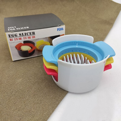 Naujas 3 viename kiaušinių pjaustyklės skirstytuvas, pjaustyklės pjaustyklės įrankių rinkinys, nerūdijančio plieno kiaušiniai, virtuvės prietaisų priedai, skirti vaikams
