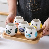 Keramický oddeľovač bielkov, roztomilý kreslený model, odpeňovač bielkovín, ľahko čistiteľný, dutý vyrezávaný dizajn, kuchynský nástroj na varenie