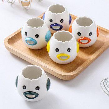 Κεραμικά Egg Separator Cute Model Cartoon Egg White Skimmer Easy Clean Κοίλο σκαλισμένο σχέδιο Εργαλείο μαγειρικής κουζίνας