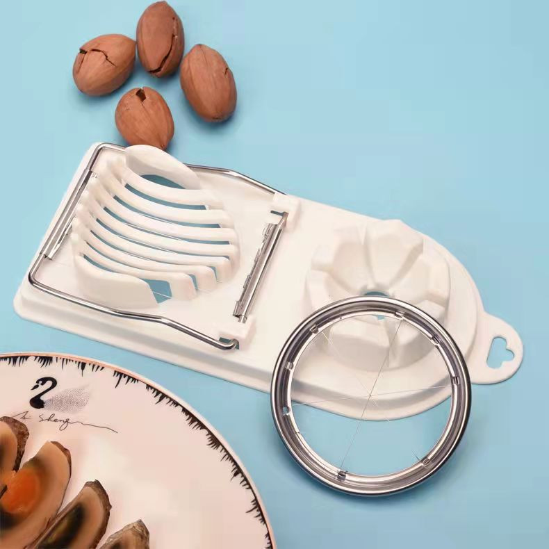 Мултифункционална резачка за яйца, обзавеждане, рязане на яйца, запазено яйце, артефакт, тройна резачка, три в едно, борова резачка, разделител за яйца, резени