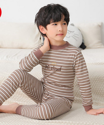 Παιδικές πιτζάμες με ριγέ στάμπα για αγόρια