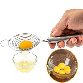 2021 Νέος διαχωριστής αυγών Διαχωριστής κρόκων από ανοξείδωτο ατσάλι Κουζινικά σκεύη Πρακτικό εργαλείο μαγειρέματος αυγών Συσκευές και αξεσουάρ κουζίνας