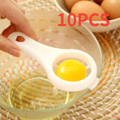 10 ks biely plastový oddeľovač vajec, žĺtok, preosievanie, domáce pečenie koláčov, šéfkuchár, jedálenský gadget na varenie pre domáce kuchynské náradie, veľkoobchod