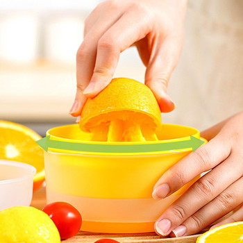 2 в 1 Сепаратор за яйца Ръчна преса Портокал Лимон Сокоизстисквачка за цитрусови плодове с капак Многофункционални кухненски аксесоари