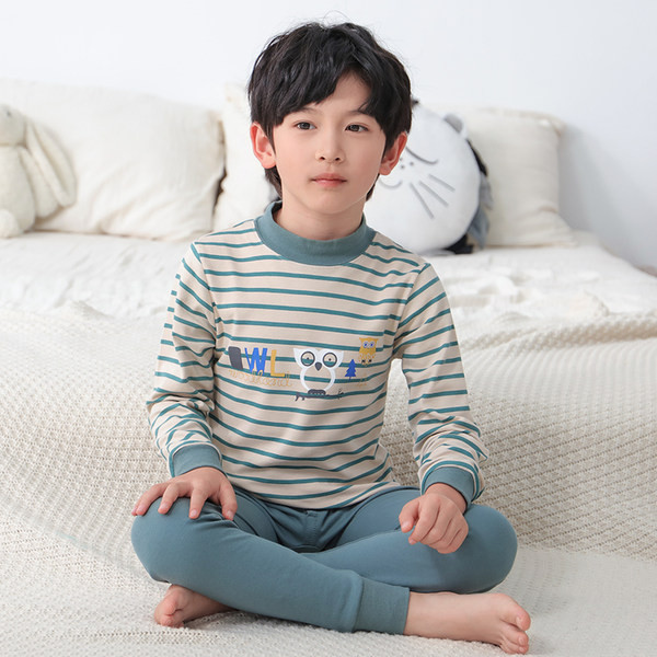 Detské pyžamo pre chlapcov, dvojdielne nohavice a blúzka