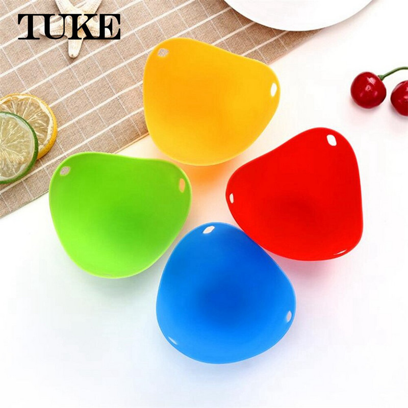 4 ks nových silikónových multifunkčných vajec Poacher Cook Pods Pošírované pečenie Cup Forma Kuchynský dusený riad Kuchynské pomôcky