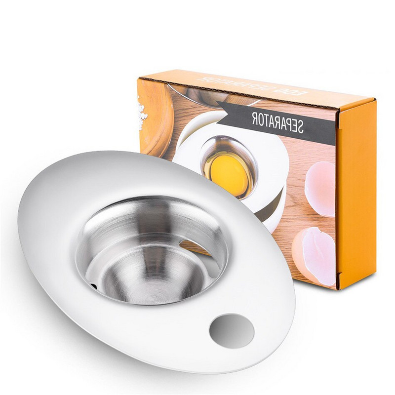 Nástroj na oddeľovanie bielkov z nehrdzavejúcej ocele, filter na žĺtky, kuchynské príslušenstvo, oddeľovací lievik, lyžica, nástroj na oddeľovanie vajec