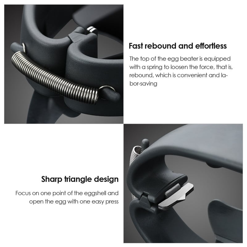 Lúpač vaječných škrupín, rýchly otvárač vajec z nehrdzavejúcej ocele, automatický nástroj na lúpanie vajec, jednoduchý krájač vaječných škrupín
