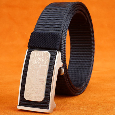 Pánsky textilný opasok s prackou z nehrdzavejúcej ocele