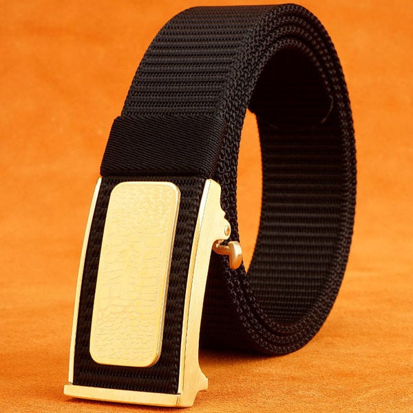 Pánsky textilný opasok s prackou z nehrdzavejúcej ocele