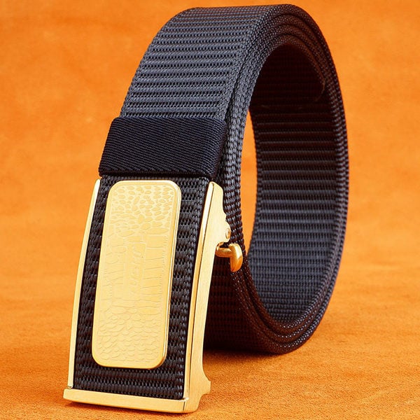 Pánsky textilný opasok s prackou z nehrdzavejúcej ocele