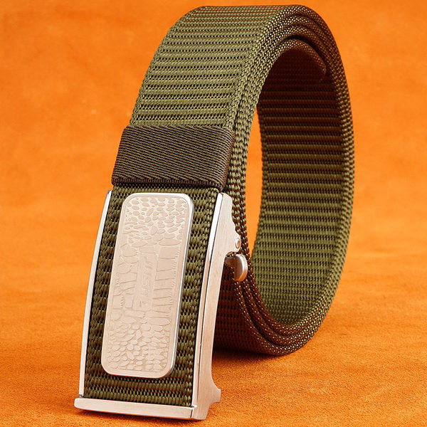 Pánsky textilný opasok s prackou z nehrdzavejúcej ocele