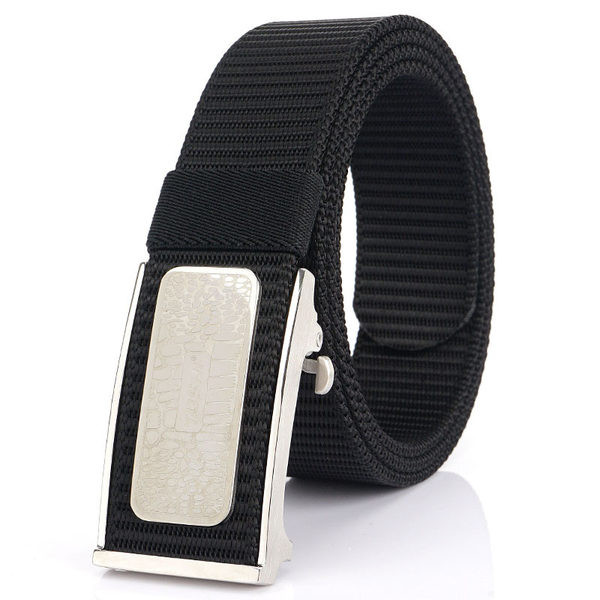 Pánsky textilný opasok s prackou z nehrdzavejúcej ocele