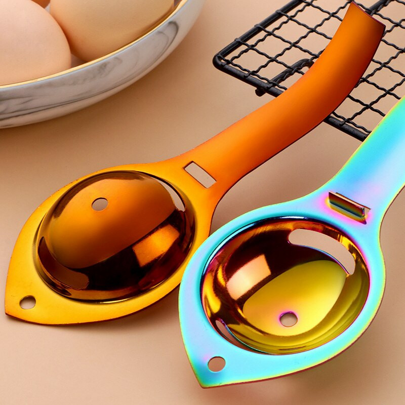 1 ks Nástroj na filtrovanie žĺtkov, oddeľovač bielkov, kuchynské príslušenstvo z nehrdzavejúcej ocele, oddeľovací lievik, lyžica, oddeľovač vajec