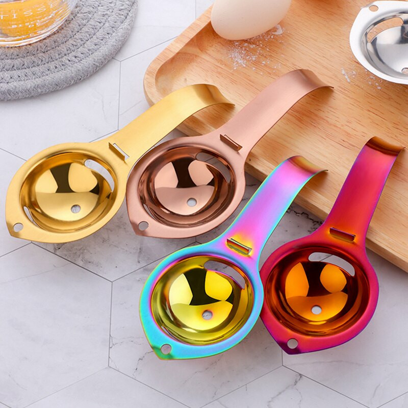 1 ks Nástroj na filtrovanie žĺtkov, oddeľovač bielkov, kuchynské príslušenstvo z nehrdzavejúcej ocele, oddeľovací lievik, lyžica, oddeľovač vajec