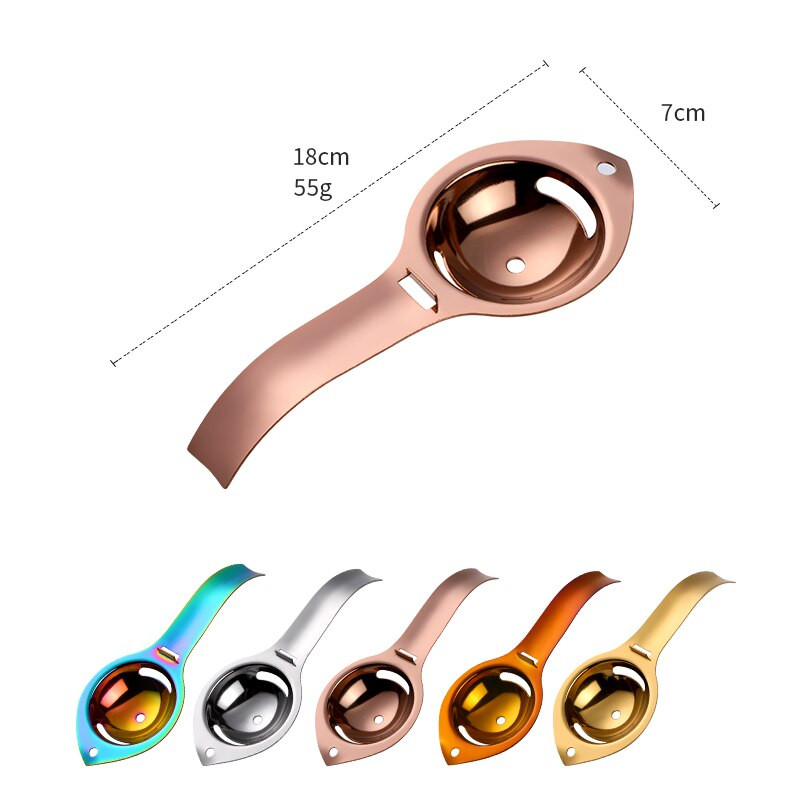 1 ks nerezové nástroje na oddeľovanie bielkov, filtre na vajcia a žĺtky, kuchynské doplnky, oddeľovací lievik, lyžica, delič vajec
