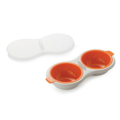 Микровълнова фурна Egg Poacher Double Cup Egg Boiler Kitchen Steamed Egg Set Микровълнови фурни Cooking Food Grade Cookling Кухненски инструменти