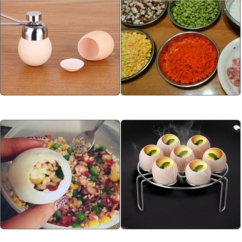 Kiaušinių žirklės su lukštais Viršutinis kiaušinių lukštų pjaustytuvas Nerūdijančio plieno virtų žalių kiaušinių atidarytuvas Krekingo atskyriklis Virtuvės įrankiai