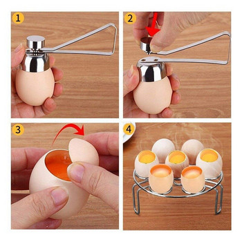 1 τμχ Μεταλλικό Ψαλίδι Αυγού 304 Ανοξείδωτο Ανοιξιάτικο Κέλυφος Ανοιχτήρι Βραστό ωμό αυγό Ανοιχτό δημιουργικό αξεσουάρ κουζίνας Εργαλεία