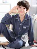 Πιτζάμες για αγόρια με κουμπιά και τσέπη