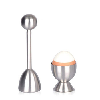 5PCS/комплект Отварачка за варени яйца от неръждаема стомана EggShell Крекер Отварачка Поставка за лъжица за яйца Кухненски джаджи