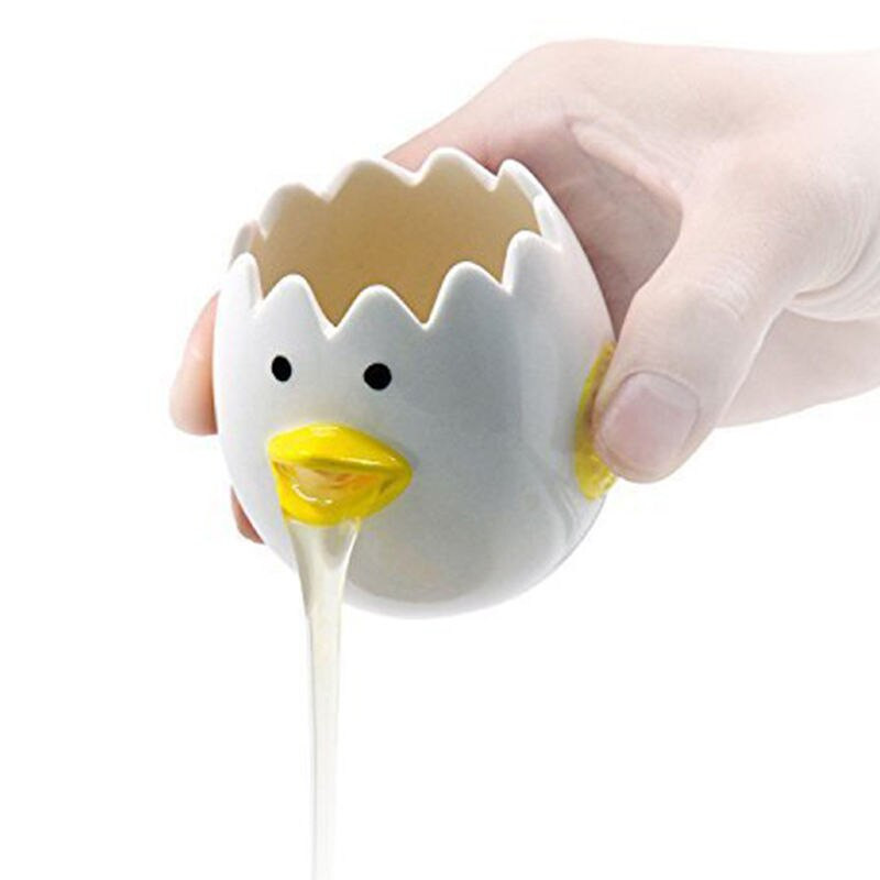 Roztomilý kurací keramický oddeľovač bielkovín, kreatívny oddeľovač bielkovín a žĺtkov, filter na pečenie, kuchynské doplnky, praktické