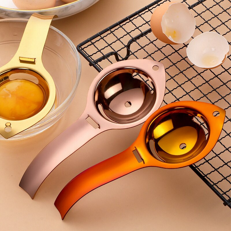1/2 ks kuchynských doplnkov Oddeľovač vajec Nerezový sitko na žĺtky Nástroj na oddeľovanie bielkov Oddeľovací lievik Lyžica