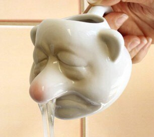 Kreatívny strašiak, oddeľovač kuracích vajec, žĺtkov a bielkov, keramika, keramický oddeľovač kuracích vajec, jedáleň, varenie, kuchynský gadget