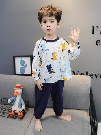 Детска пижама за момчета с овално деколте
