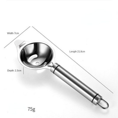 Nerezový biely oddeľovač žĺtkov, pečenie, varenie, kuchynský manuál, sito, filter na vajcia a tekutinu