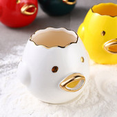 Oddeľovač vajec Keramický oddeľovač žĺtkov a bielkov Roztomilý oddeľovač žĺtkov Kreslený roztomilý automatický oddeľovač Kuchynské pomôcky C66