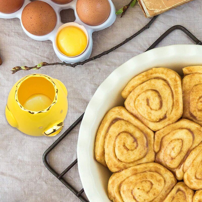 Oddeľovač vajec Keramický oddeľovač žĺtkov a bielkov Roztomilý oddeľovač žĺtkov Kreslený roztomilý automatický oddeľovač Kuchynské pomôcky C66