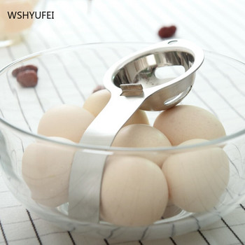 Με μακριά λαβή από ανοξείδωτο ατσάλι κρόκος αυγού διαχωριστικό ασπράδι αυγού φίλτρο υγρού διαχωριστή αυγών συσκευή ψησίματος προμήθειες κουζίνας