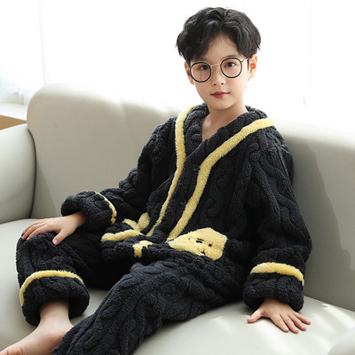 Chlapčenské zimné plyšové dvojdielne pyžamo