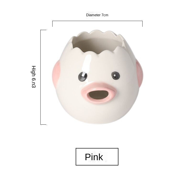 Oddeľovač vaječných bielkov, roztomilý kurací keramický oddeľovač vaječných žĺtkov, filter na vajcia, kuchynské náradie, príslušenstvo na pečenie, držiak na vajcia