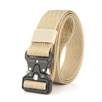 Jednofarebný pánsky opasok s kovovým zapínaním - vyrobený z textilu