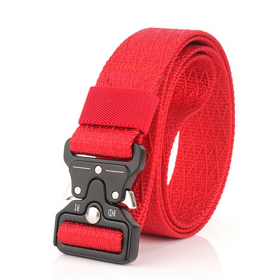 Jednofarebný pánsky opasok s kovovým zapínaním - vyrobený z textilu