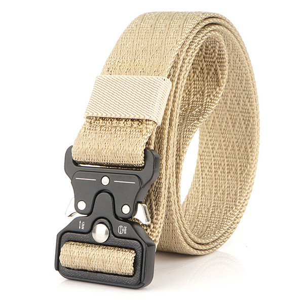 Jednofarebný pánsky opasok s kovovým zapínaním - vyrobený z textilu