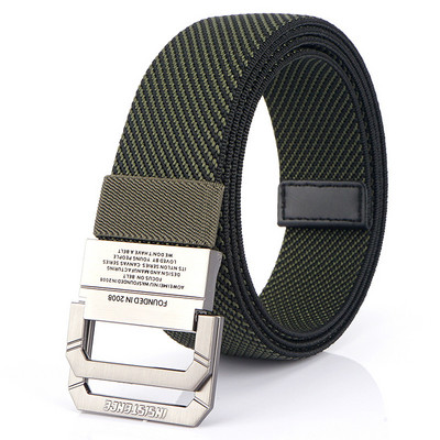 Tekstilinis vyriškas diržas su kelių spalvų užrašu