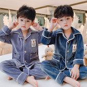 Vaikiška rudens-žiemos pižama berniukams su siuvinėjimais