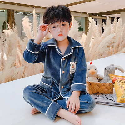 Vaikiška rudens-žiemos pižama berniukams su siuvinėjimais