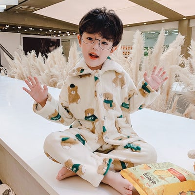 Vaikiška rudens-žiemos pižama berniukams su siuvinėjimais