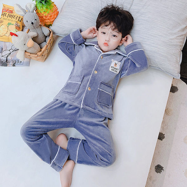 Vaikiška rudens-žiemos pižama berniukams su siuvinėjimais