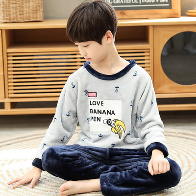 Detské dvojdielne plyšové pyžamo pre chlapcov