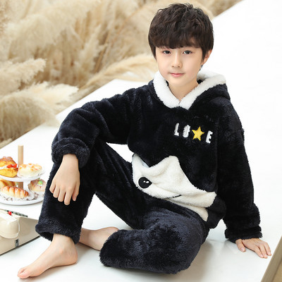 Detské dvojdielne plyšové pyžamo pre chlapcov